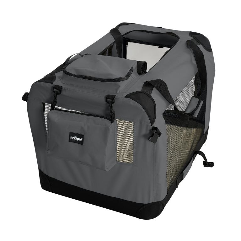 Leopet Skrzynia transportowa dla psów, S antracytowa